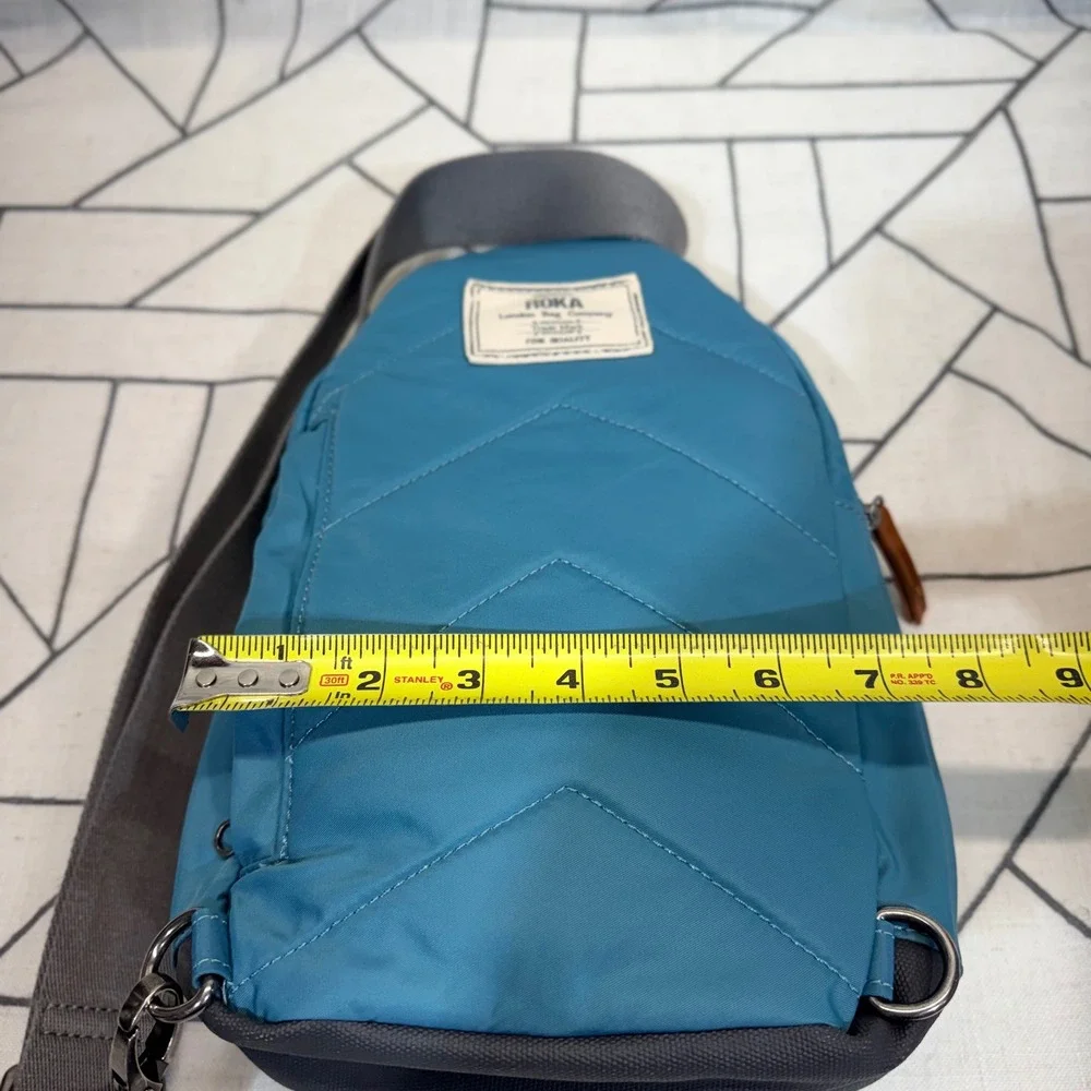 ROKA London Willesden B Sling Bag One Size Teal Blue Sustainable Crossbody